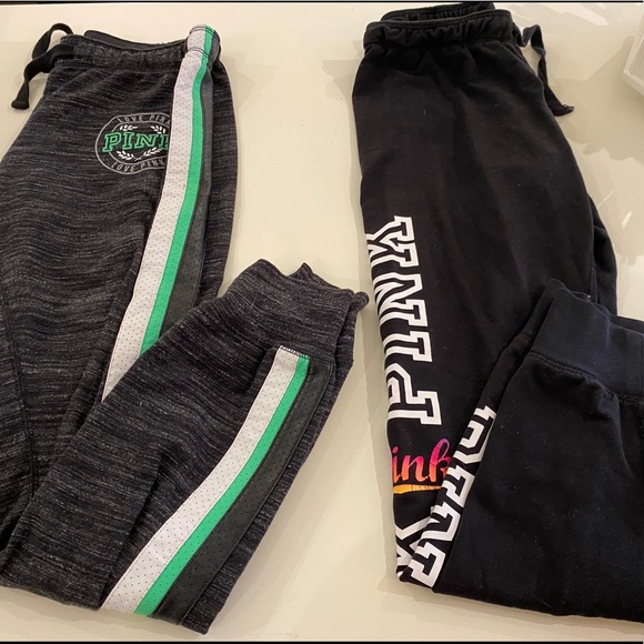 PINK Victoria's Secret Pants - Victoria Secret Pink Joggers XS Grey Black Comfy